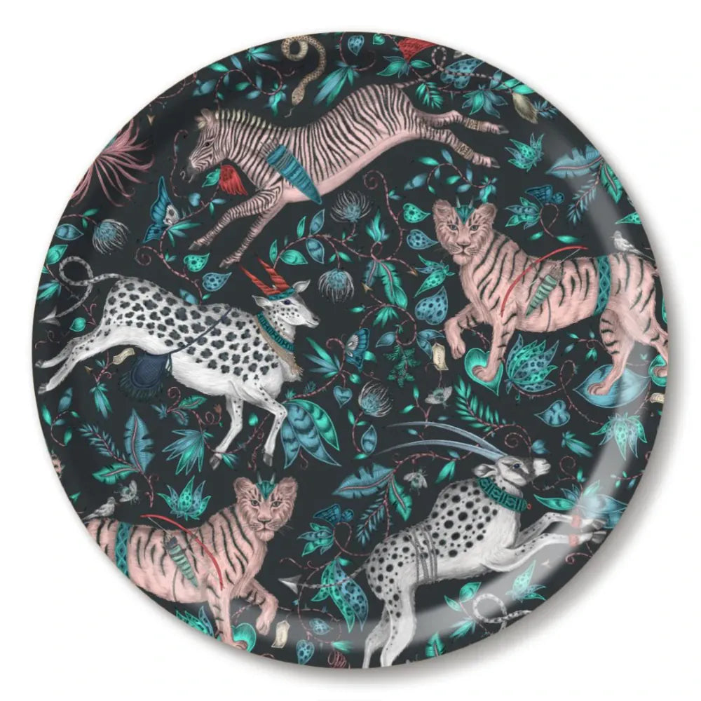 Birchwood Tray Large Round | Protea Navy