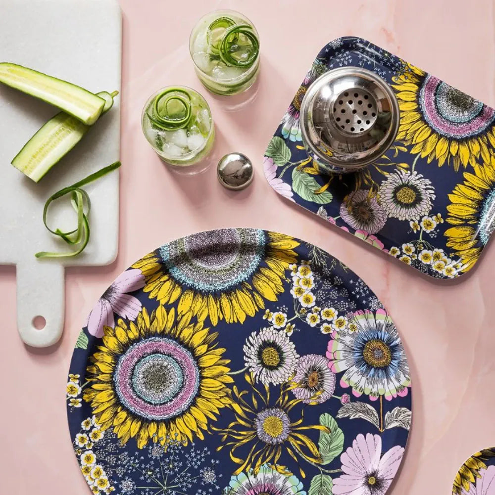 Birchwood Tray | Sunflower Navy