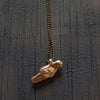 Bird Charm Necklace - Bronze