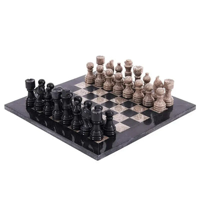 Black & Oceanic  30cm | Marble Chess Set