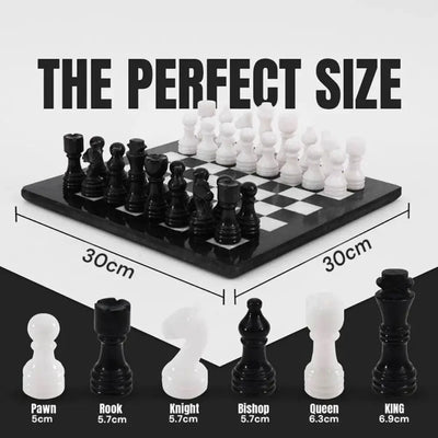 Black & White 30cm | Marble Chess Set