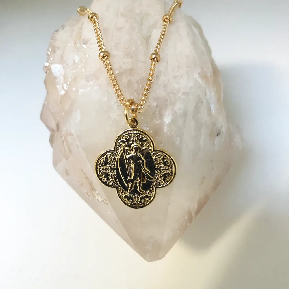British Made Angel Medal | Brass