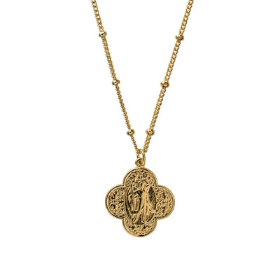 British Made Angel Medal | Brass
