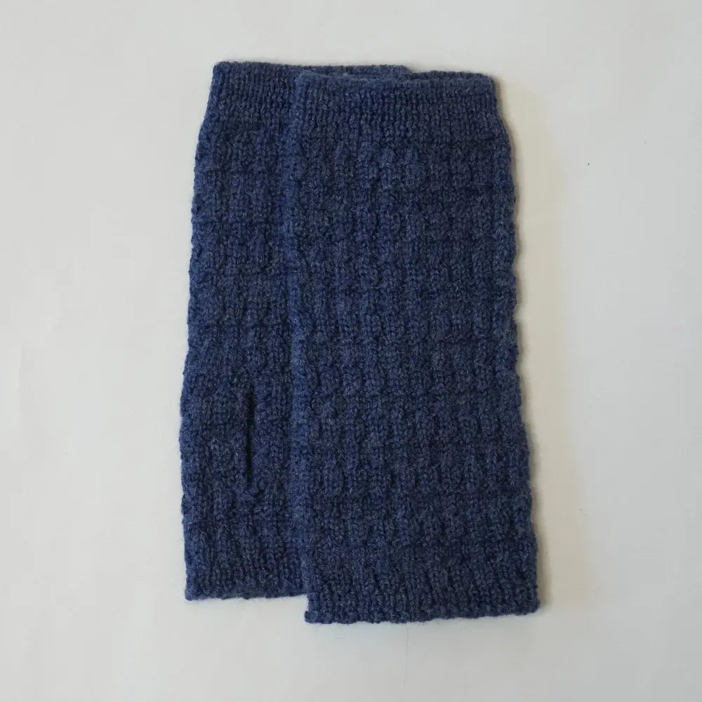 Cascade Wrist Warmers in Merino | Tūrutu Blue
