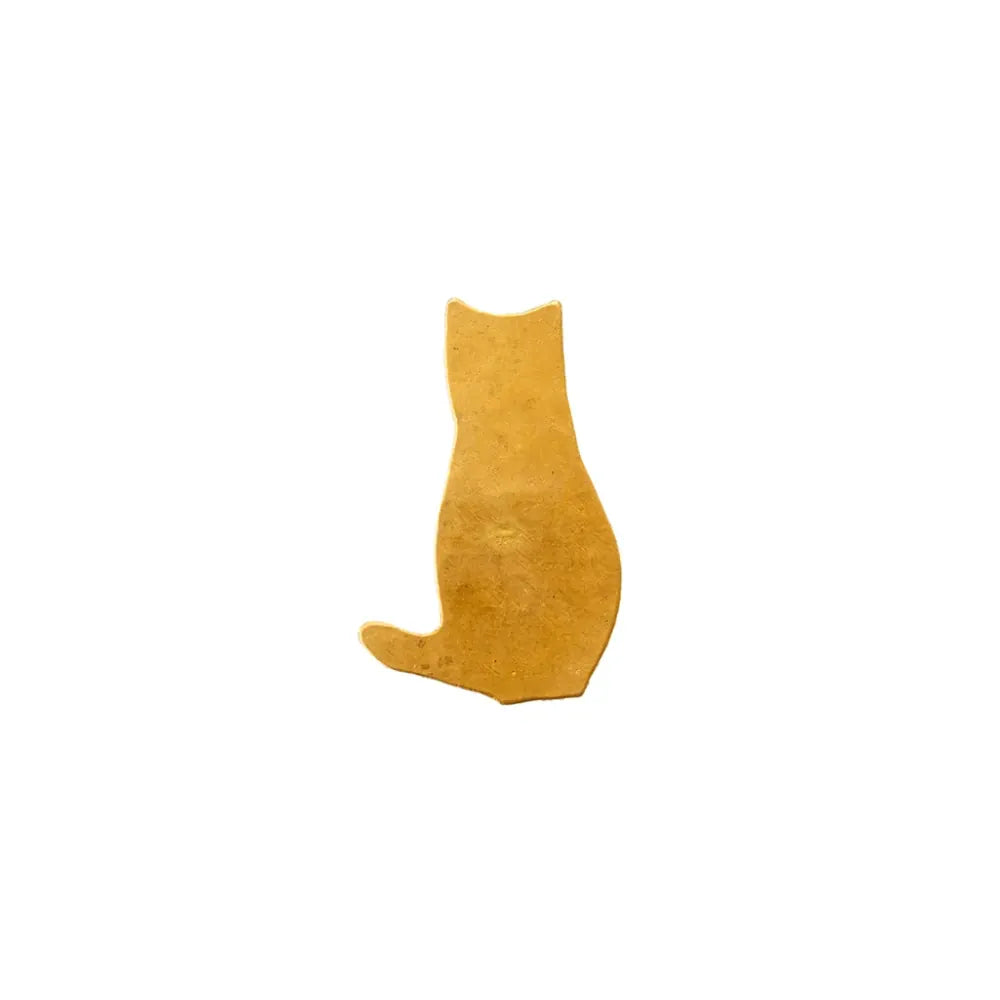 Cat Brass Brooch Goban