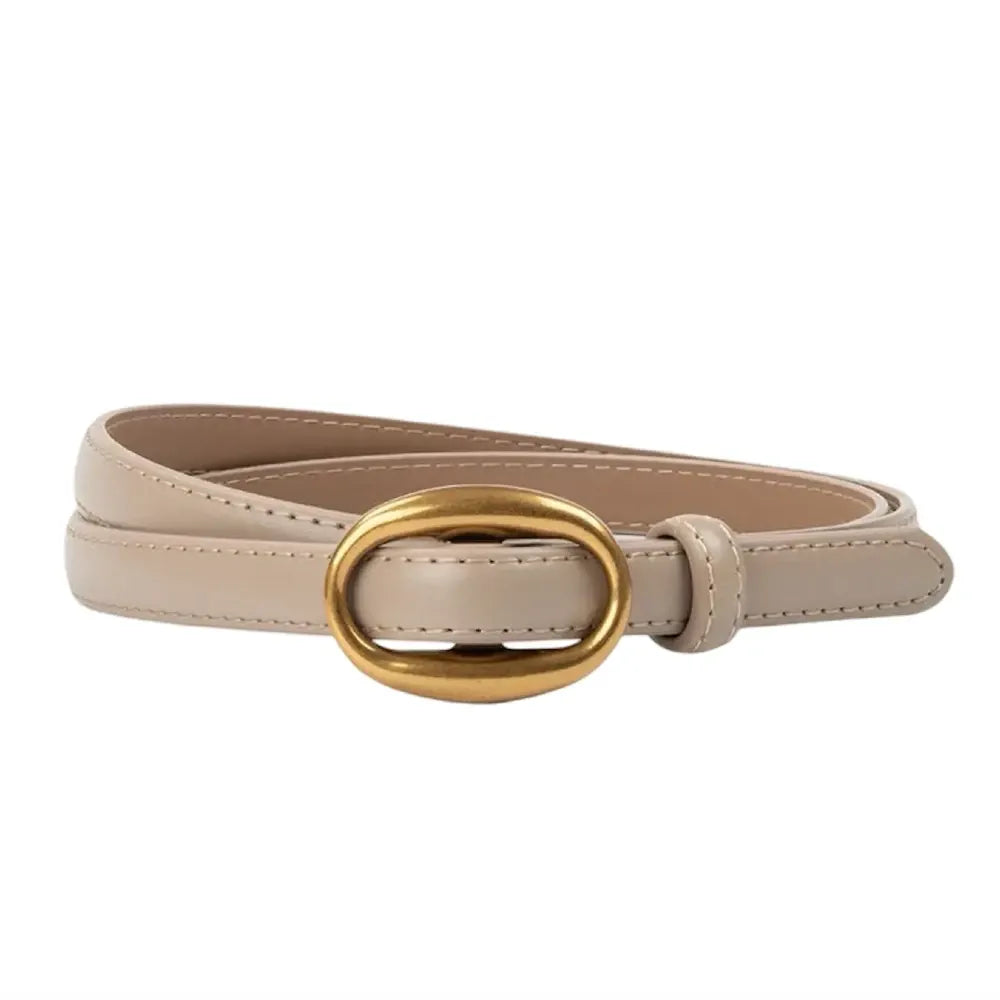 Chicago Nude Leather Belt | Gold