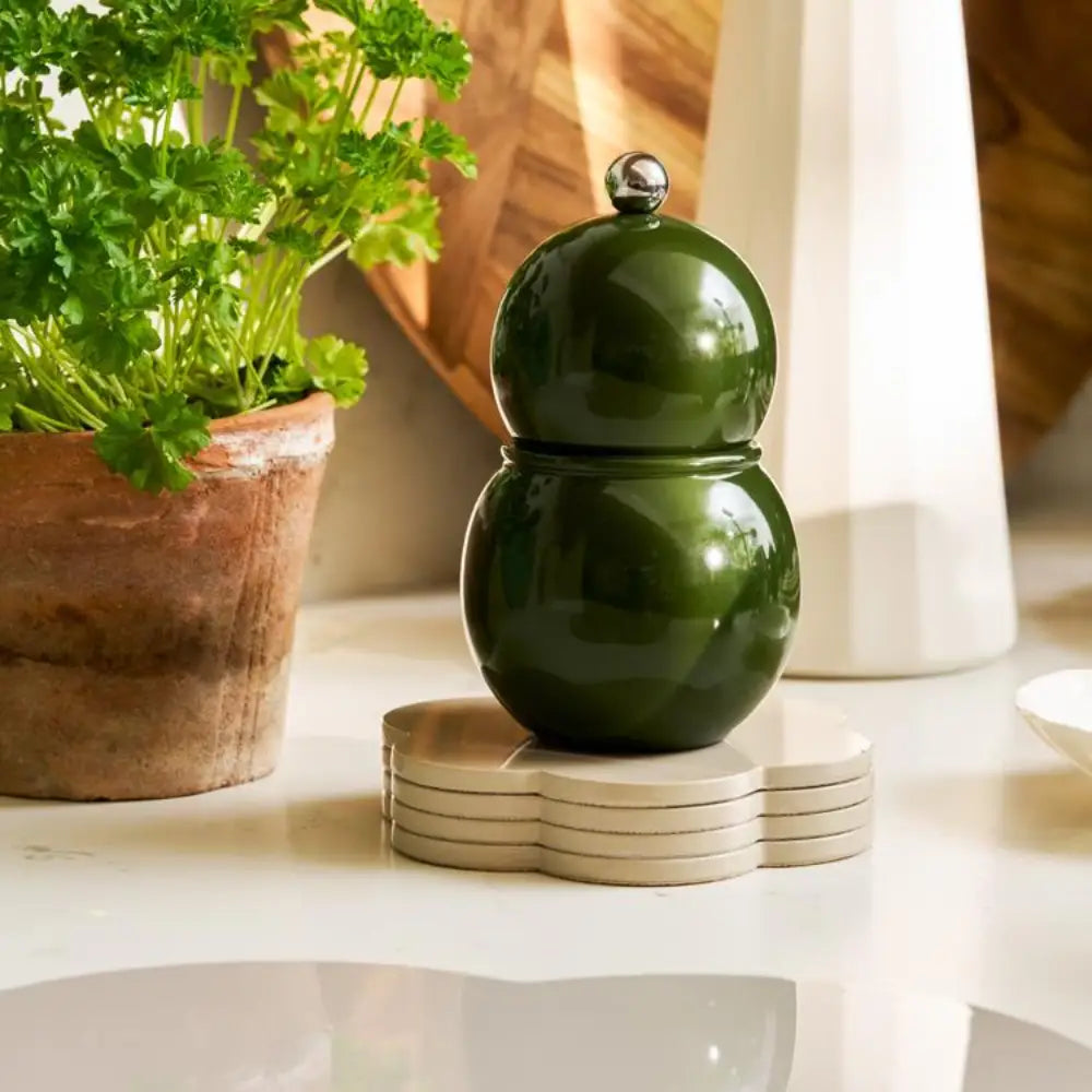 Chubby Salt or Pepper Grinder 12cm | Khaki