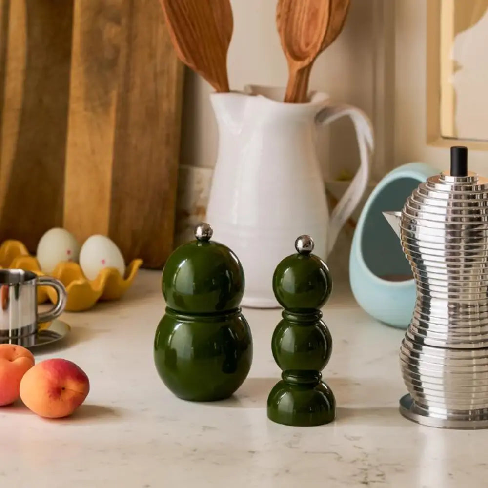 Chubby Salt or Pepper Grinder 12cm | Khaki