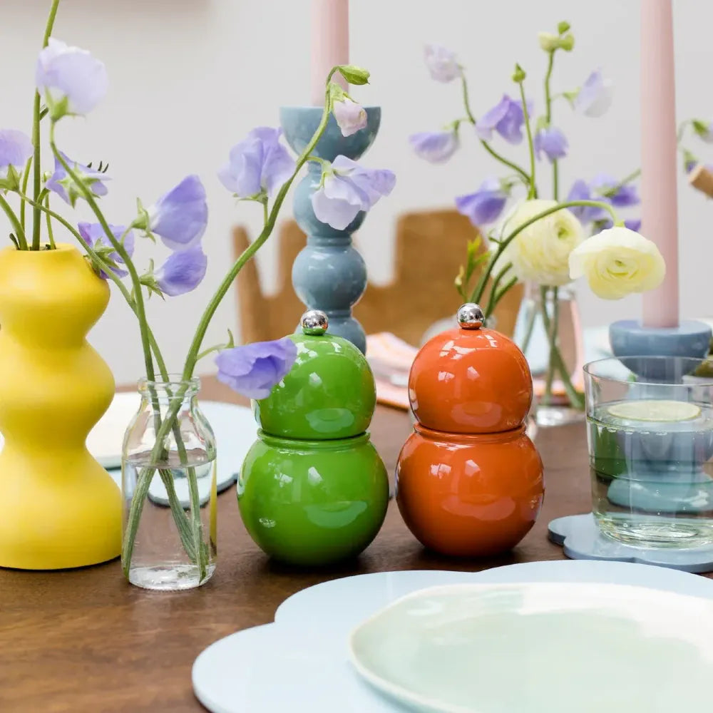 Chubby Salt or Pepper Grinder 12cm | Orange