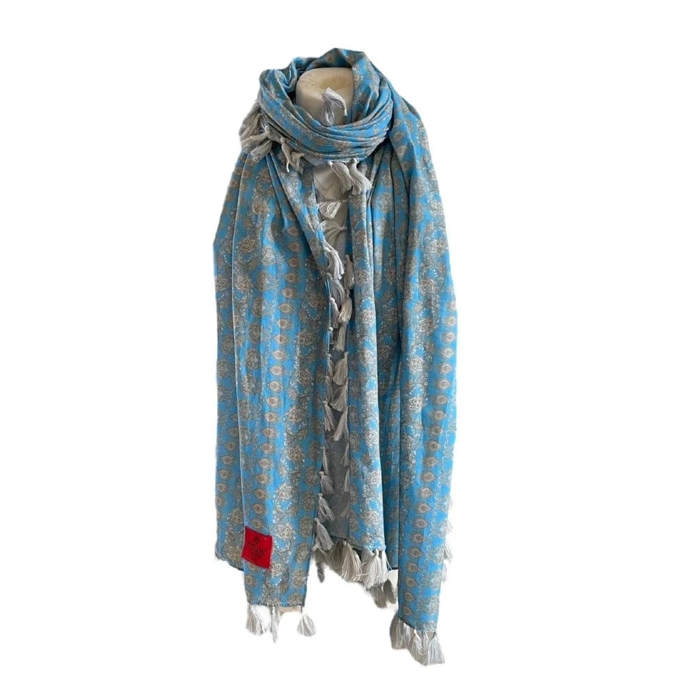 Cotton Voile Scarf | Soft Water | Colony Blue