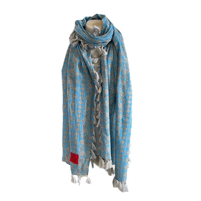 Cotton Voile Scarf | Soft Water | Colony Blue