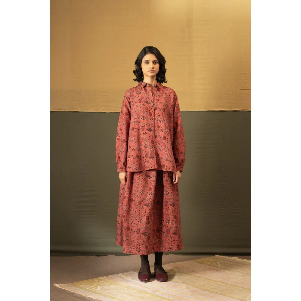 Diana Cotton Linen Blouse | Barn Red