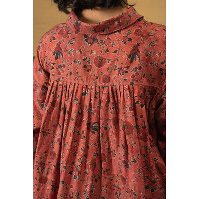 Diana Cotton Linen Blouse | Barn Red