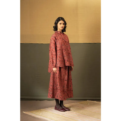 Diana Cotton Linen Blouse | Barn Red