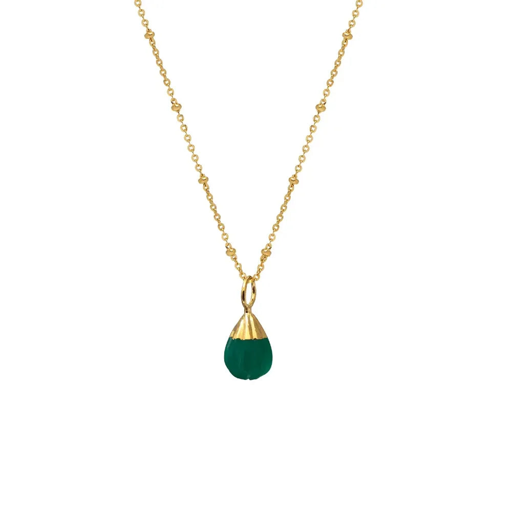Eva Pendant Carved Green Onyx