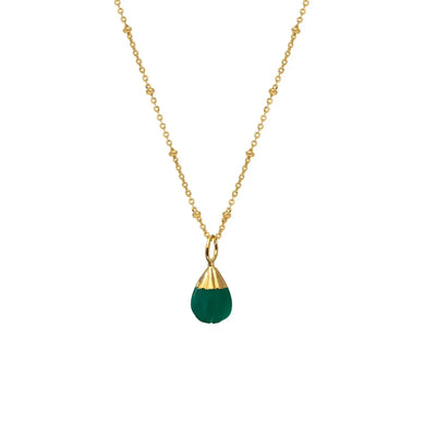 Eva Pendant Carved Green Onyx