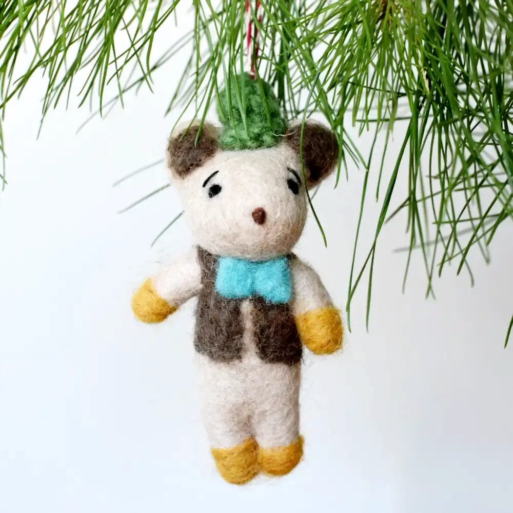 Felt Decoration | Mr Mouse with Green Hat