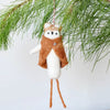 Felt Decoration | Owl with Tan Cape | Made in Nepal