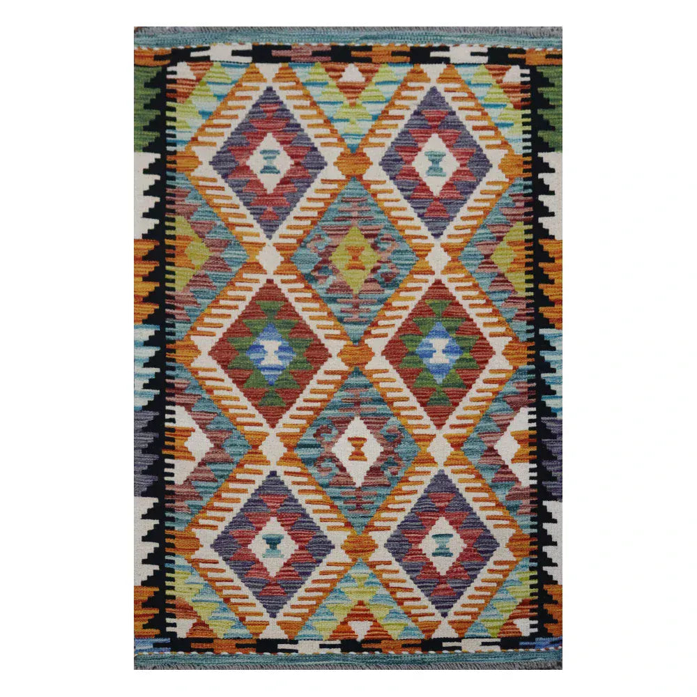 Hand Knotted Afghan Chobi Kilim | 120 x 80cm