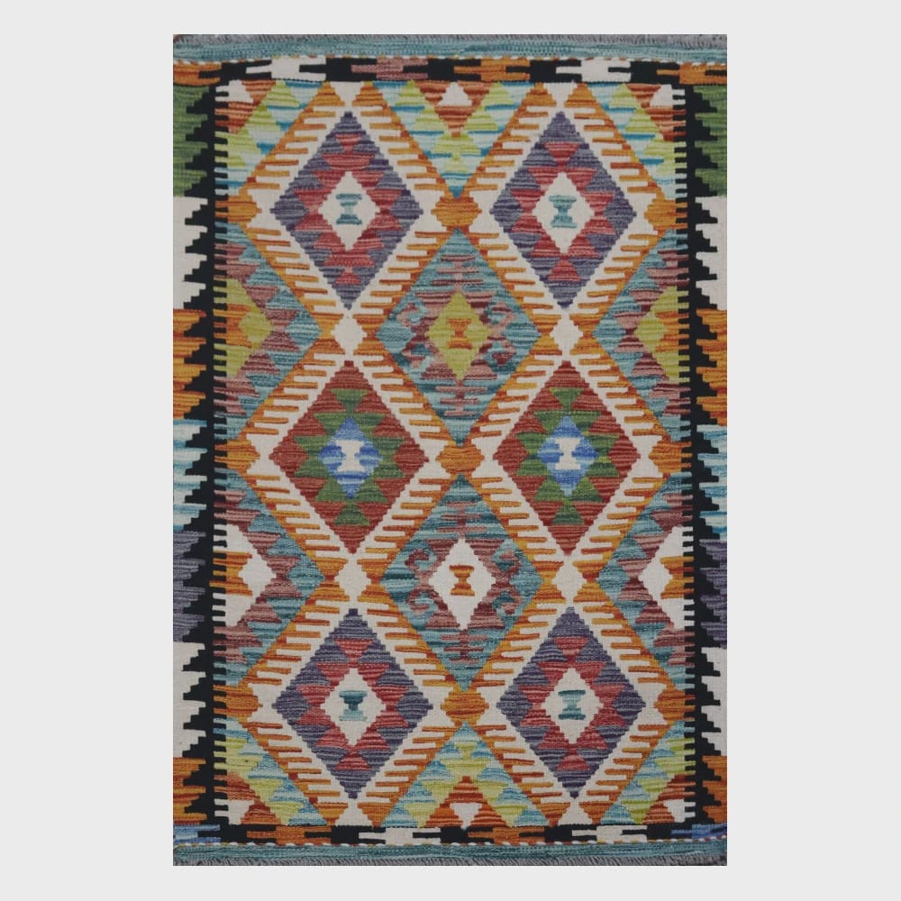Hand Knotted Afghan Chobi Kilim | 120 x 80cm