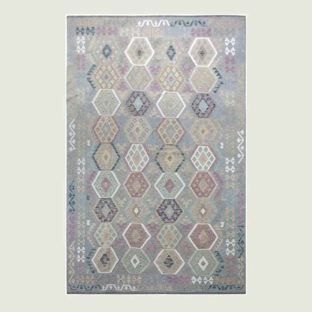 Hand Knotted Afghan Chobi Kilim 6-234 | 302 x 195cm