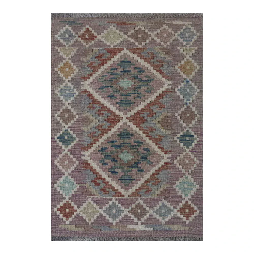 Hand Knotted Afghan Chobi Kilim | 90 x 60cm