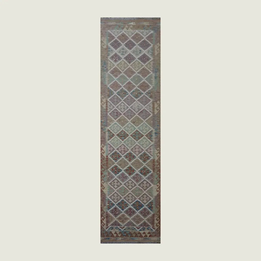 Hand Knotted Afghan Chobi Kilim Runner | Zayd | 300 x 80cm