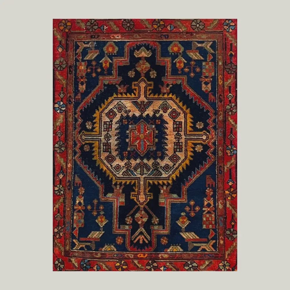 Hand Knotted Vintage Persian Shirazi Rug | 135 x 93cm
