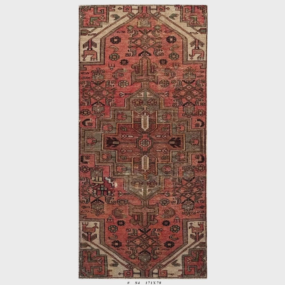 Hand Knotted Vintage Persian Shirazi Rug | 171 x 78cm