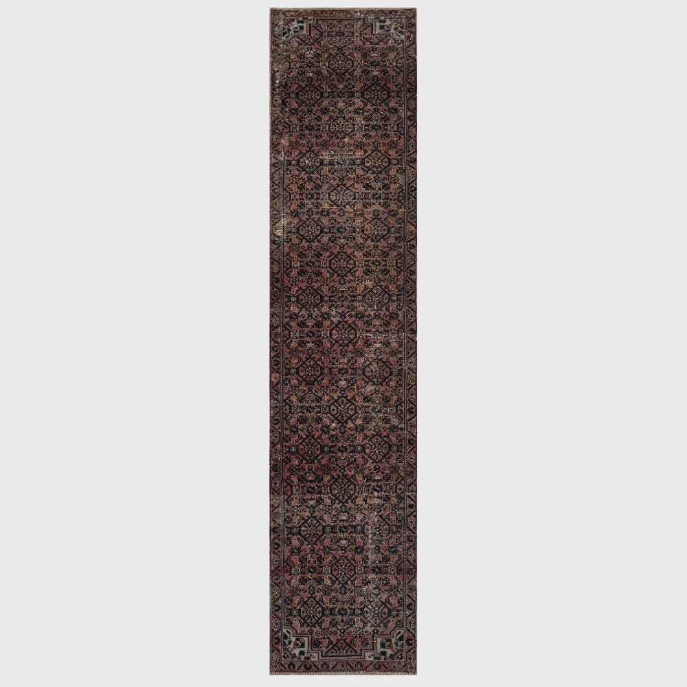 Hand Knotted Vintage Persian Shirazi Rug | 373 x 71cm