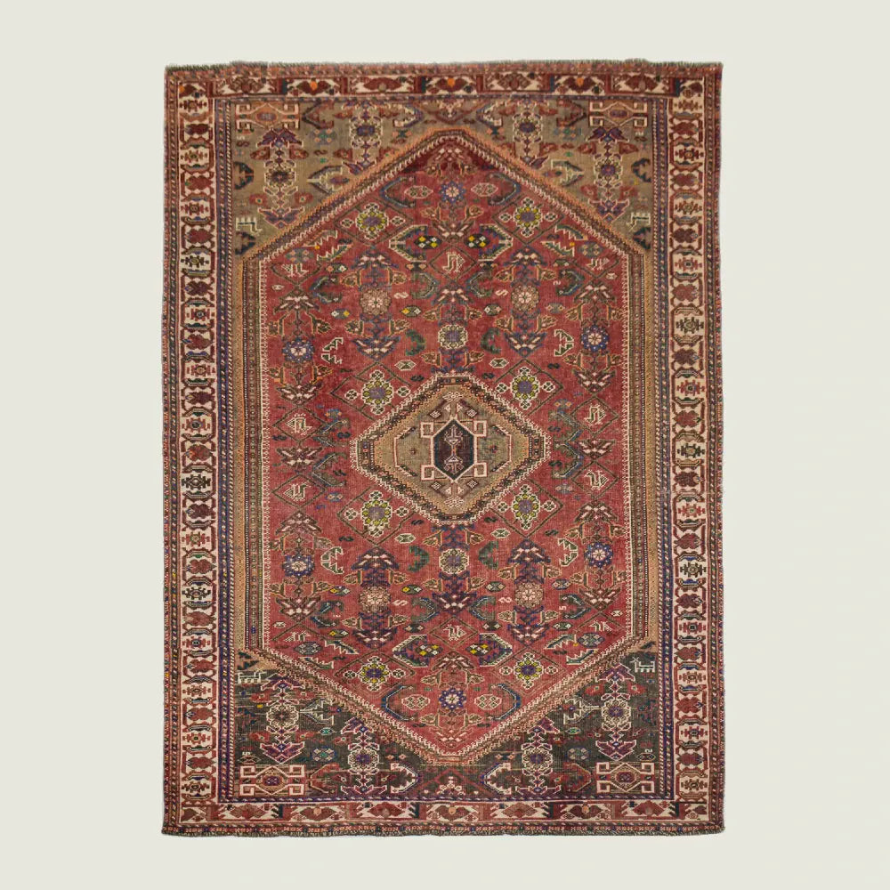 Hand Knotted Vintage Persian Shirazi Rug Nahlel | 250 x 161cm