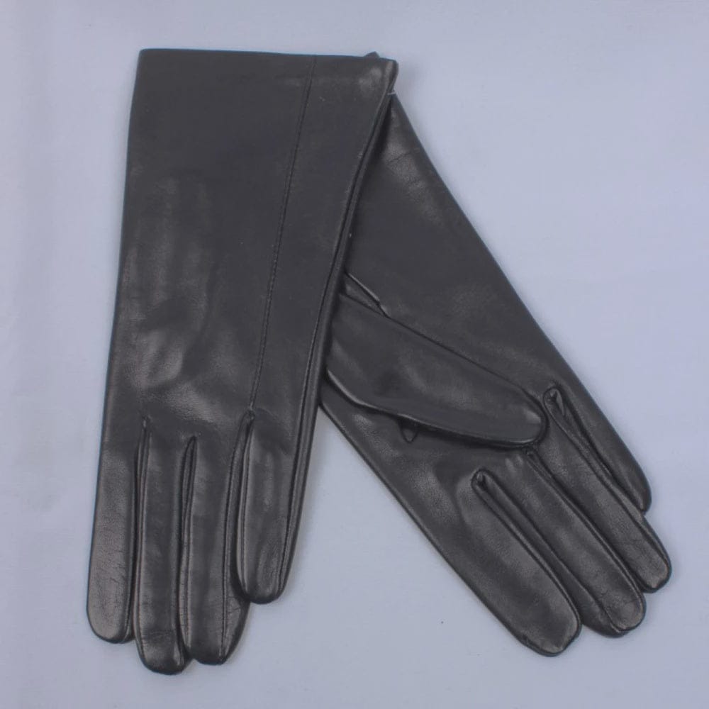 Italian Leather Silk Lined Gloves 2362 | Navy