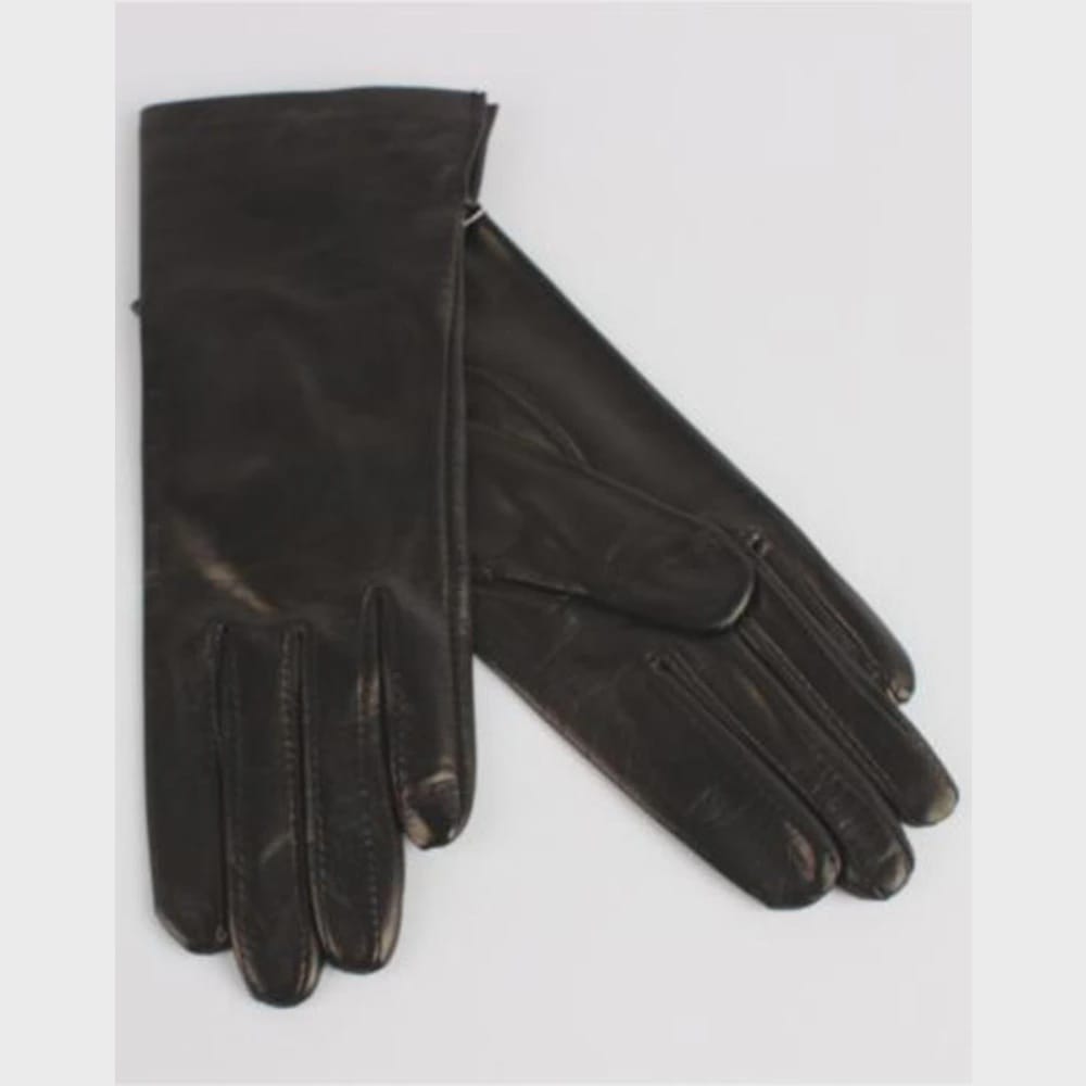 Italian Leather Wool Lined Gloves | 2394 Black