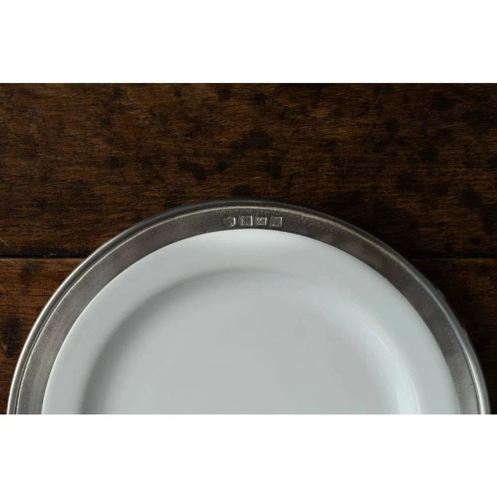 Italian Pewter and Ceramic Side Plate