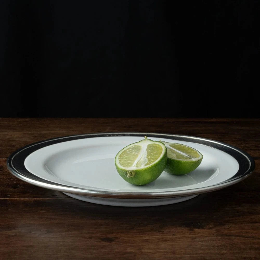 Italian Pewter and Ceramic Side Plate