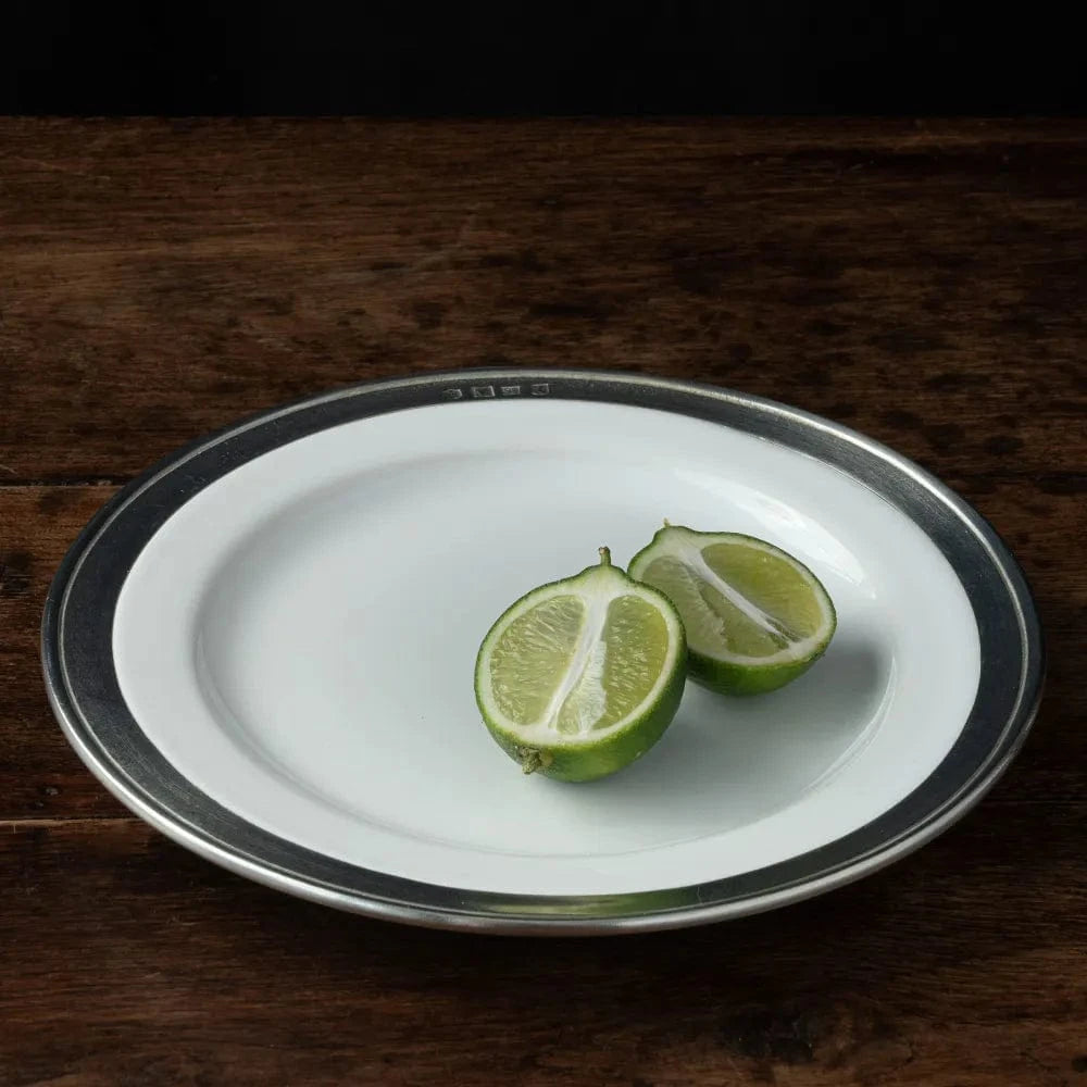 Italian Pewter and Ceramic Side Plate