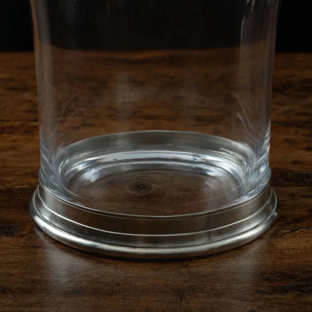 Italian Pewter Crystal Ice Bucket