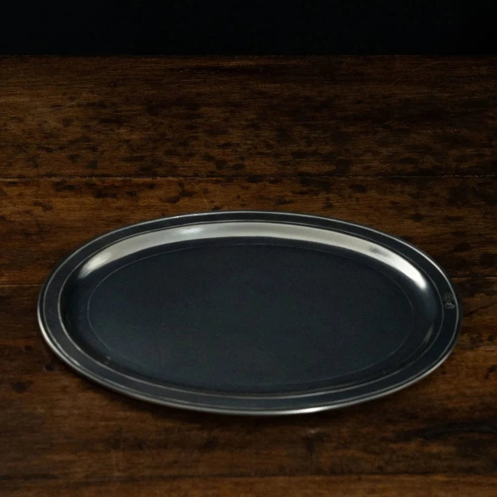 Italian Pewter Oval Tray 'Orvieto' | Large