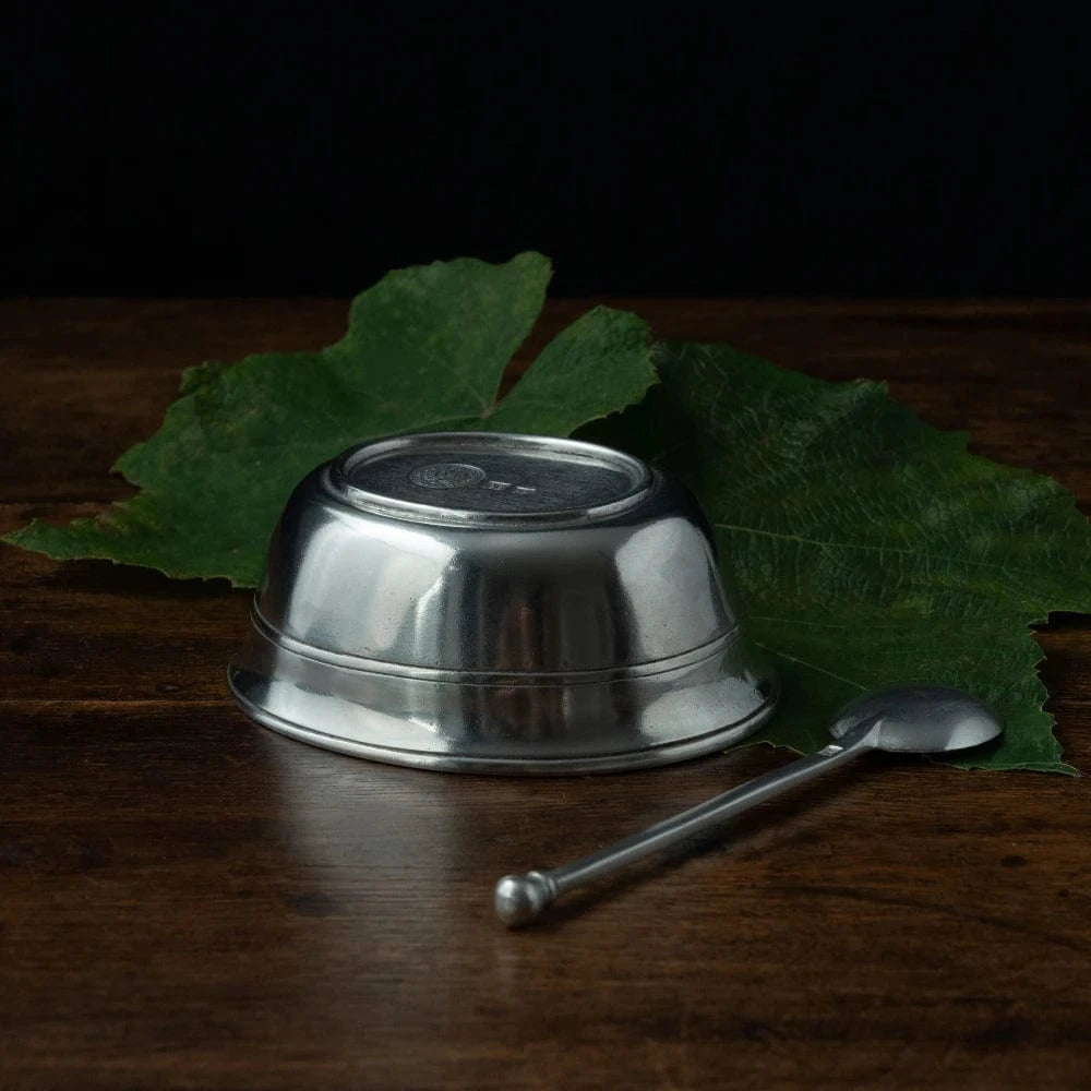 Italian Pewter Sugar Bowl & Spoon