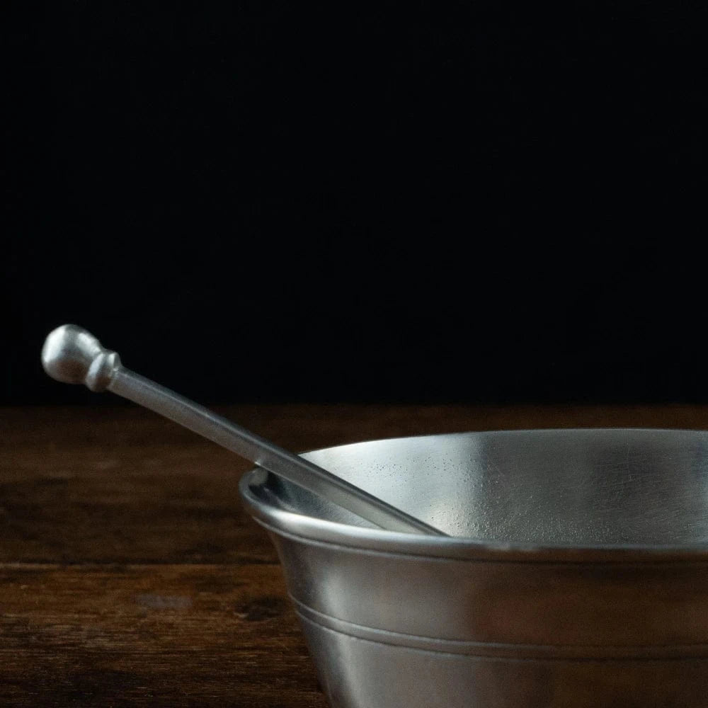 Italian Pewter Sugar Bowl & Spoon