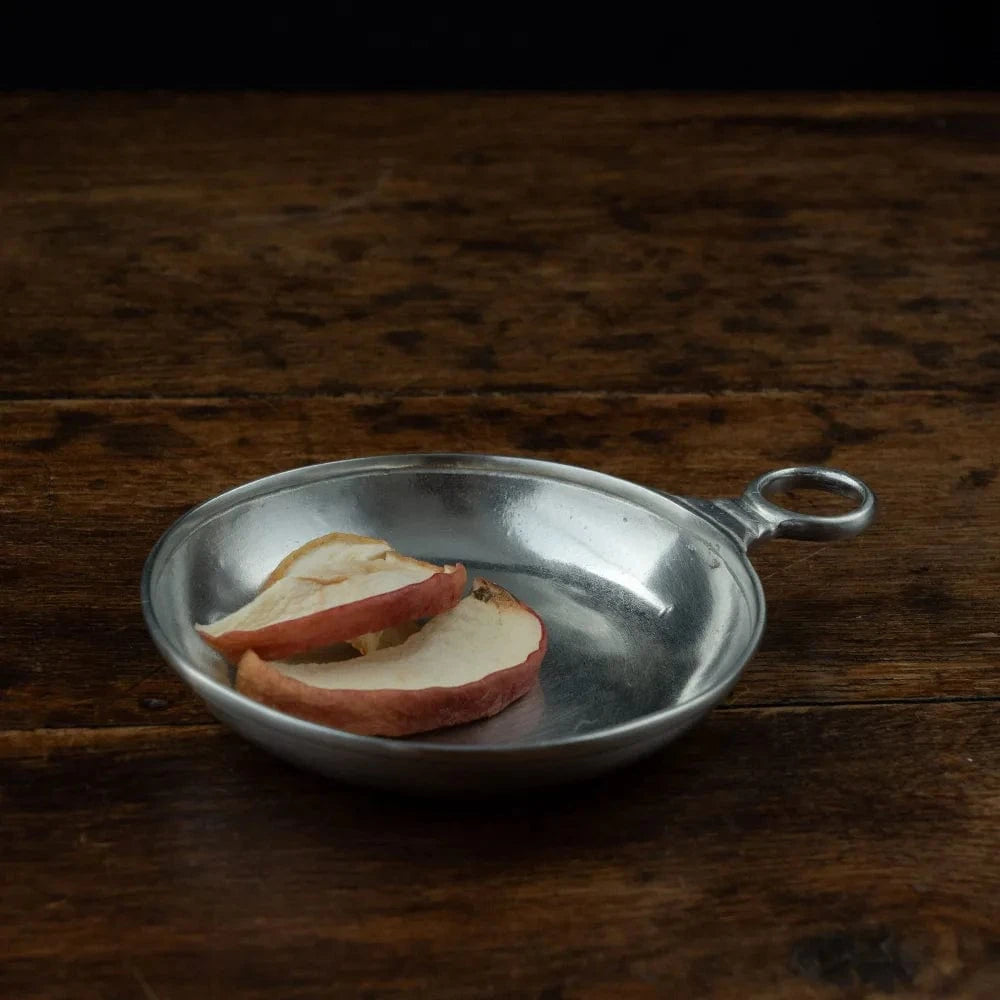 Italian Pewter Tasting Dish with Ring Handle