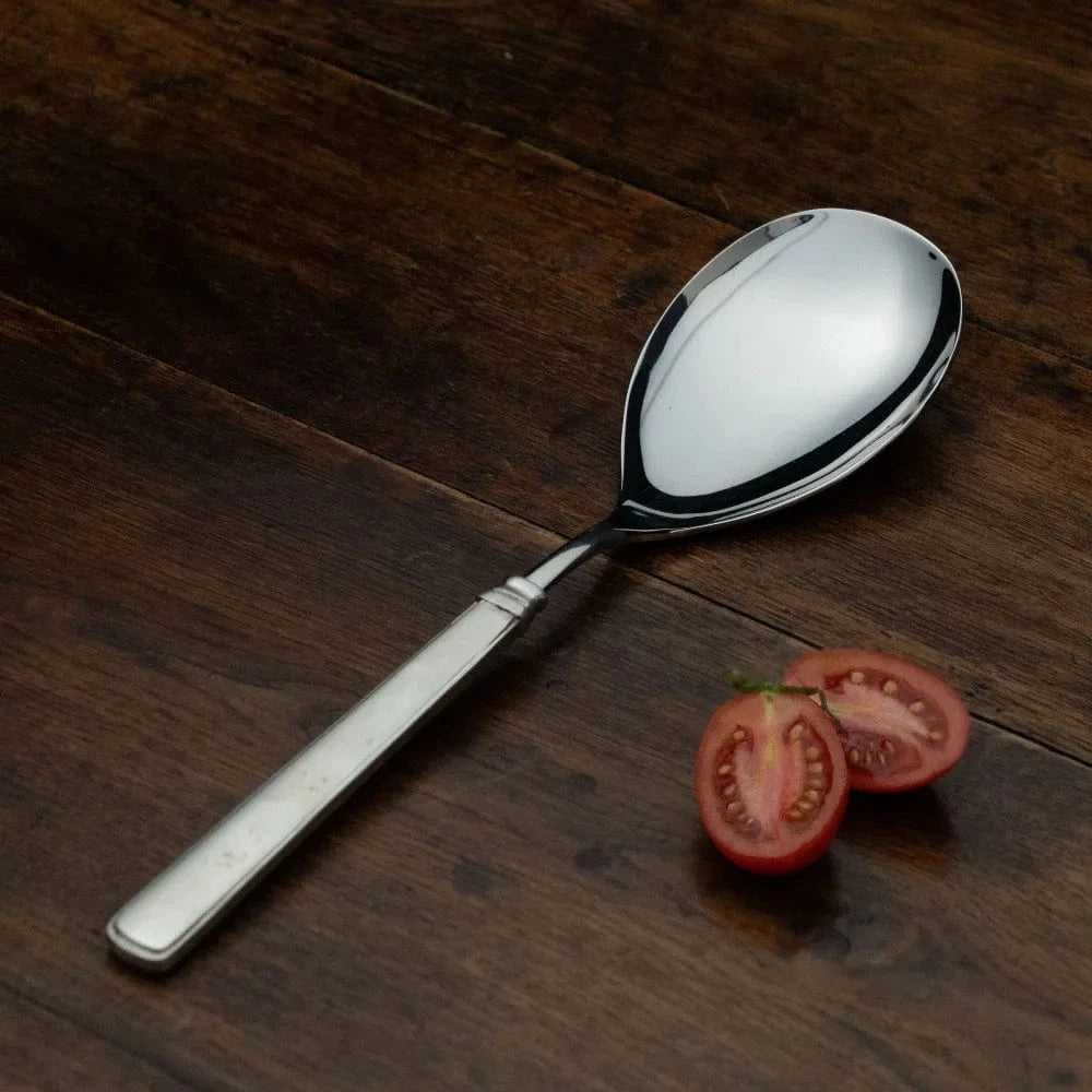 Italian Pewter Wide Serving Spoon