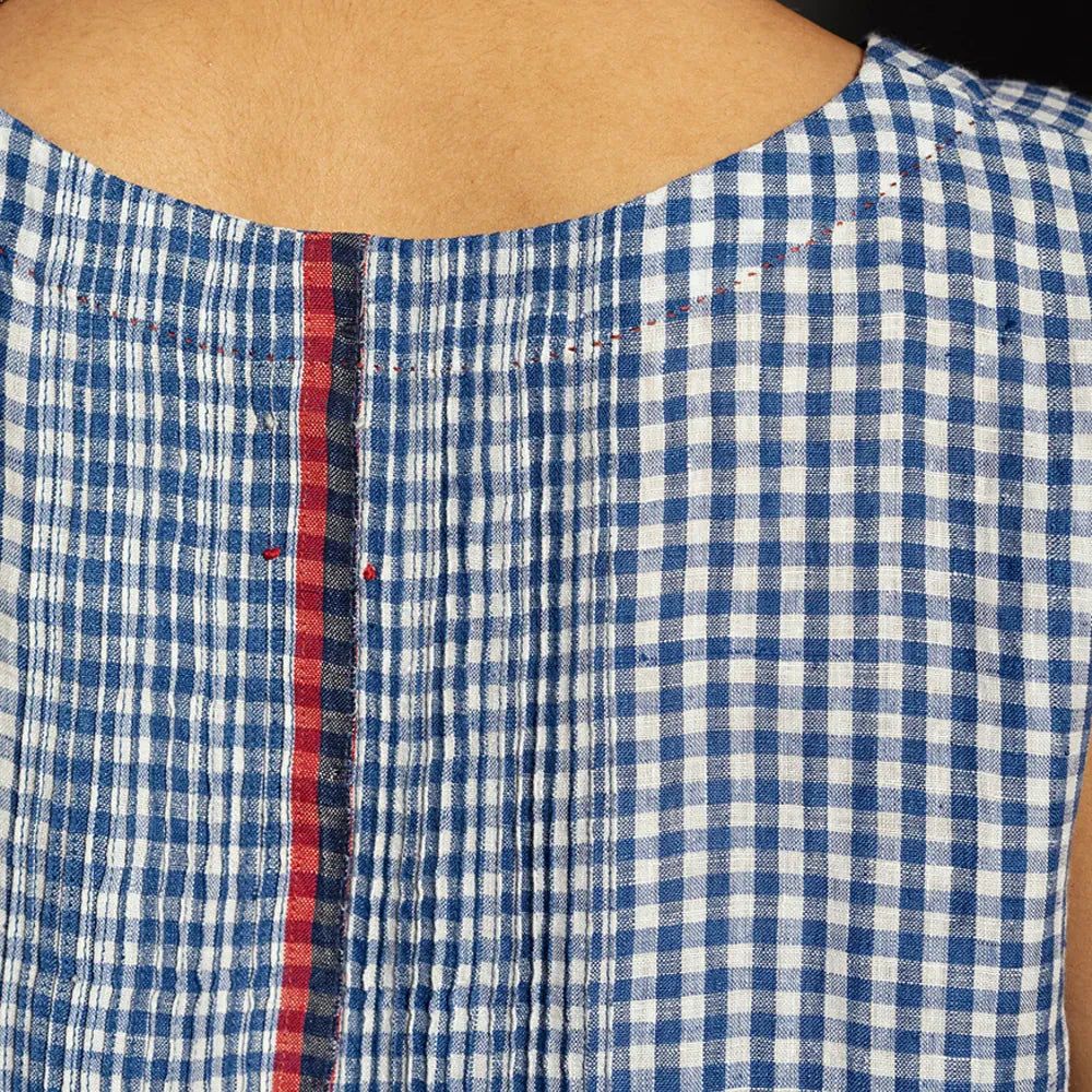 Jana Linen Pintuck Dress | Cobalt