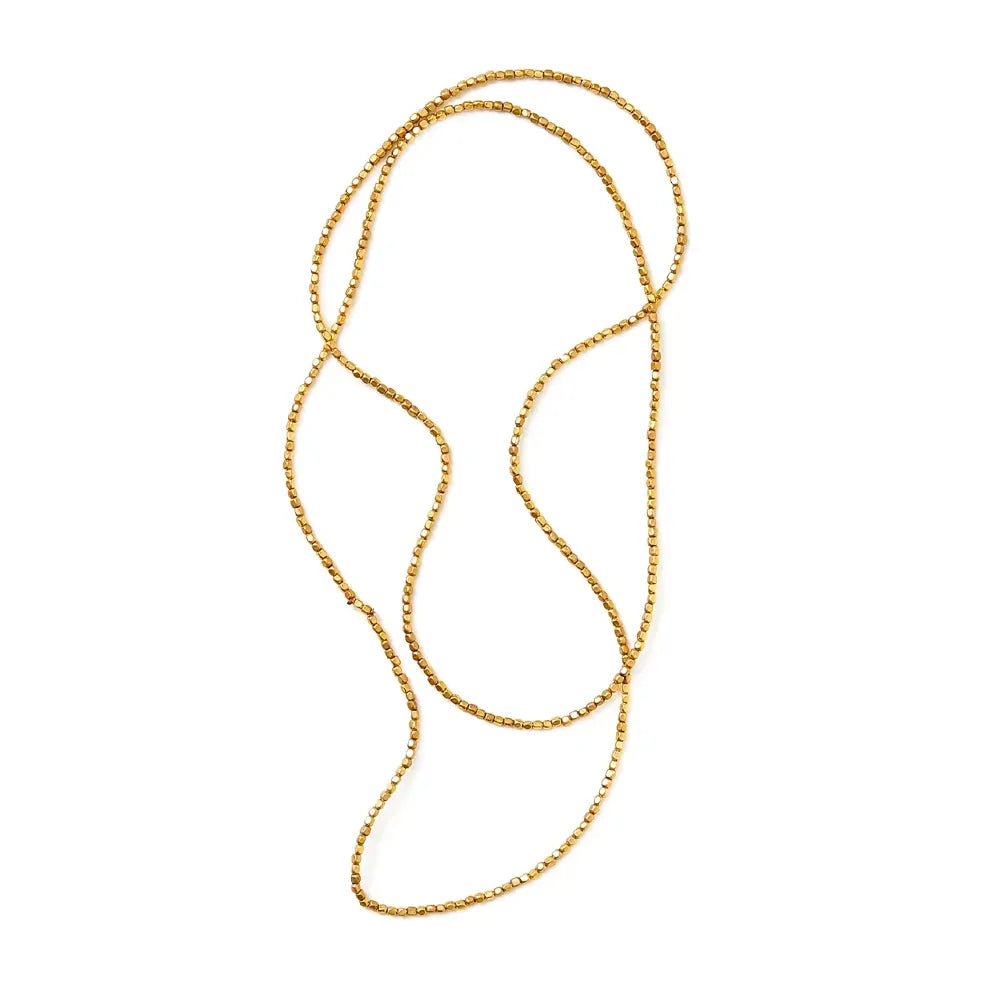 Large Brass Beads Necklace