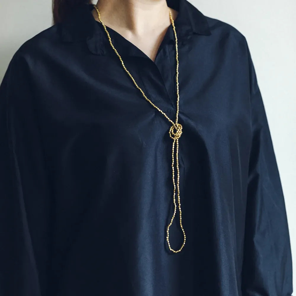 Large Brass Beads Necklace