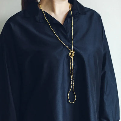 Large Brass Beads Necklace