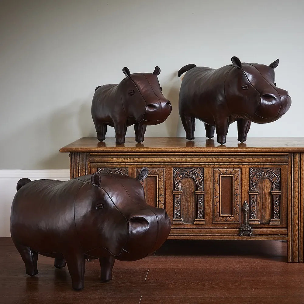 Leather Animal | Medium Hippo