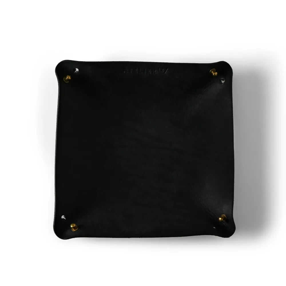 Leather Everyday Tray | Raw Black