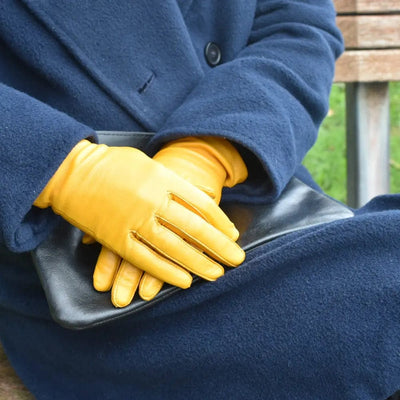 Leather Gloves – Touch Screen | Golden Yellow
