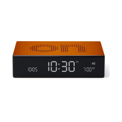 Lexon Flip Premium Reversible LCD Alarm Clock | Orange